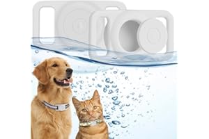 Ainiv Silikonowe etui ochronne, wodoszczelne etui ochronne do AirTag, kompatybilne z Apple Airtag GPS, obroża dla psa, uchwyt na pętlę dla zwierząt domowych do AirTags, śledzenia, akcesoria dla