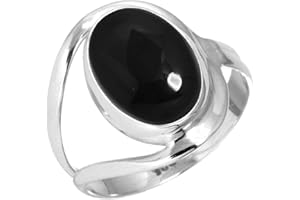 JEWELOPORIUM 925 Sterling Silber Handgemacht Ring for Frau 10x14 Oval Edelstein Statement Schmuck for Gift (99021_R)