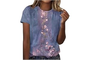 XiaoCheyh Short Sleeve Tops for Women UK Clearance Bubble Hem Tops Ladies V Neck T Shirt Sale Tops for Women UK Women's Blouses Cotton T Shirts for Women UK Prime Deals Women Gift