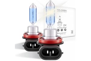 Sinoparcel H11 Headlight Bulb, 35% Whiter, +150% More Brightness, 3800K White H11 Bulb for Low Beam or Fog Light, 12V 55W, Pack of 2