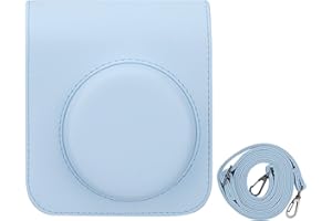 Minahao Travel Camera Bag,Portable Camera Case Compatible with Instax Mini12 Instant Film Camera. with Adjustable Length Shoulder Strap and Film Storage Pocket. (Blue)