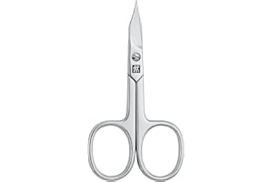 ZWILLING Tijeras combinadas para uñas (tijeras de uñas y cutículas para uñas de manos y pies, filo curvado, punta fina, hipoalergénicas), pulidas, plata, 90 mm