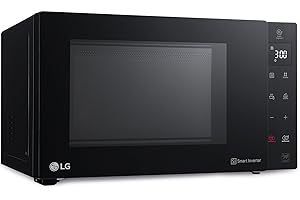 LG - Microondas con Grill y Display Digital, de 25 Litros y 1000W, Función Smart Inverter y EasyClean, Cocina Más Rápido, Man