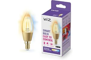 WiZ Amber Tunable White - Smart LED belysning (WiFi och Bluetooth),25W, C35, E14, 2000-5000 Kelvin, Dimbar i kallvitt till va