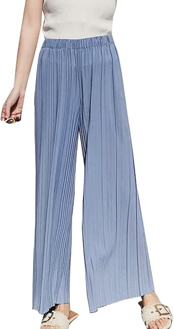 Hosen Damen Elegant Schlaghose Freizeithose Hohe Ta Produktbild-Vorschau 2