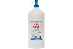 Baker Ross FN078 Washable PVA Glue - 1 Litre, PVA for Schools, Teaching Supplies, Multipurpose Glue for Wood, Paper Card