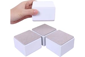 AIRUJIA 5 cm Rehausseurs de Meubles, 8 cm de Diamètre Rehausseurs de Lit, Peut Soulever 5 cm pour Canapé, lit et Armoire, Marron Carré