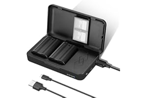 NEEWER EN-EL15c Batterie de Rechange et Chargeur USB Ensemble,Pack 2 Batterie 2400mAh&Chargeur Double Canal Compatible avec Nikon Z8 Z7 Z6 Z5 D850 D810 D780 D750 D610 D500 D7500 D7200 D7100 D7000 1 V1
