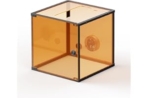 LaserPecker Custodia Protettiva Laser per LP2 & LP3, Pieghevole Cassa Laser in Acrilico Per 190-550nm e 800-1100 nm, Protezione per Gli Occhi, con Ventilatore di Scarico, Accessorio per Incisore Laser