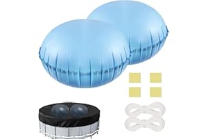 BLYEMICHDI 2 Pack Winter Pool Cushion, 4x4Ft Winterizing Pool Pillow,Inflatable Pool Pillows with Ropes,Winter Pool Pillows for Winterizing Closing Winter Kit,Air Pillow for Pool Above Ground Pools Winter Covers