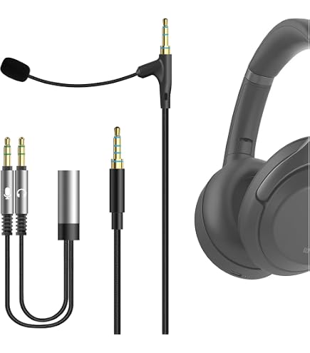 Geekria QuickFit Boom Mic Câble Pour Casque Gaming Et Réunions - Compatible Skullcandy, Audio-Technica Et Plus