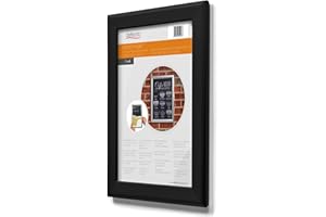 Deflecto Lot 10 Cadres Clipsables A4 Aluminium Noir – Porte-Affiche Mural Pro, Ouverture Frontale Rapide, Anti-Reflets – Pour Menus, Certificats, Signalétique