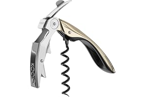 Koala Spain 6259DC01 High Tech 2-Stroke Corkscrew, Stainless Steel Plastic Teflon, Gold