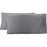 Amazon Basics - Federe in microfibra, 50 x 80 cm, confezioni da 2, Grigio scuro
