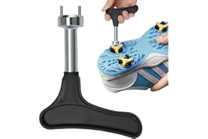 Kasoud Golf Spike Wrenches, Spikes Wrench, Golf Shoe Spikes Wrench Tool, Universal Replace Adjustment Wrench Tool (Black, 9*7.5cm / 3.54*2.95in)