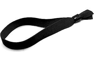 EUROPABAND Braccialetti identificativi per eventi in tessuto, 50 pezzi, misura regolabile, colore nero