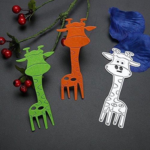 Amazingdeal365 Giraffe Metall Form Schablonen Schneiden DIY Dekor Sammelalbum Karten Buchzeichen Lesezeichen als Geschenk für Freunde Geburtstag Kinder,Kindergarten Hobby Schule Handarbeit Unterricht usw. Ein tolles Geschenk! - 3