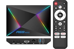 EASYTONE Android 14 TV Box 2025, Android TV Box 14.0 4GB RAM 64GB ROM 1000M Ethernet Smart TV Box 4K 8K WIFI6 R69 Plus TV Box Android 14 H728 Octa-core Android Box 2.4G 5.8G Dual WiFi BT5.0 USB 3.0