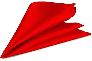Trimming Shop Men's Pocket Square Handkerchief, Italian Square Satin Handkerchief for Formal Wear, Suit Pocket Square Plain Hankies for Wedding Gift, Party, Fashion, Grooms, Prom - Unisex, Solid Color