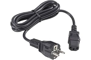 Goobay 50098 IEC-kabel 2 m/C13 IEC-uttag & strömkontakt skyddskontakt/universell monitor strömkabel/C13 strömkabel/svart/2 m