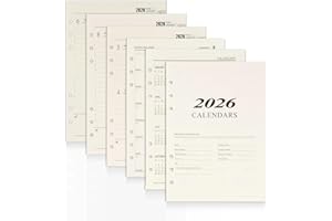 NECDEOL Planer tygodniowy 2026, wkład A5, 6 otworów, 176 stron, wkład do kalendarza 2026, A5, styczeń 2026 – grudzień 2026, 139 x 206 mm, papier uzupełniający do planerów, pamiętników, projektów DIY