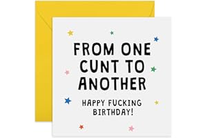 Central 23 Cheeky Birthday Card for Women - 'One C*nt To Another' - Rude Greeting Cards for Her - For Sister Best Friend Workmate - Comes With Fun Stickers