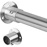 silver cupboard rod 70cm to 163cm pull-out cupboard telescopic rod diameter 25mm for clamping for wardrobe and wardrobe