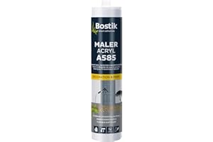 BOSTIK A585 Maler Acryl Weiß – Acryl Dichtstoff, Witterungs- und Alterungsbeständig, Für Innen- und Außenbereich, Überstreichbar, Geeignet für Alle Materialien, 300ml