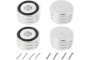 EPLZON 4 Morceaux Haute Fidélité Amortisseurs Supports antidérapants Amortisseurs Base, pour appareils Parleur Caisson de Basses et à Domicile cinéma (40×20mm,Argent)