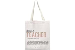 JTOUK Sac fourre-tout pour professeur de danse, cadeau de danse, cadeau de reconnaissance pour enseignant de danse, cadeau de danse pour entraîneur