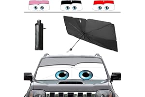 Coricha Windshield Sunshade Umbrella Brella Shade for Car Sun Shade Cover 31 * 57" As Seen on TV UV Block Front Window Heat Insulation Protection (Grey)