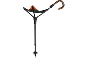 "Gastrock Sitzstock PRAKTUS Safety höhenverstellbar mit Eichengriff, Braun, Jagdsitzstock"