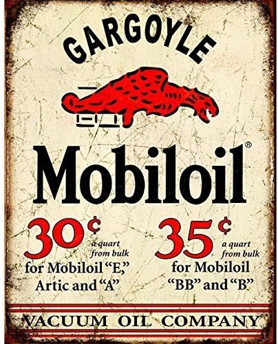 Mobil Gargoyle Tin Sign by Desperate