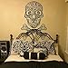 Produktbild Sugar Skull Wall Decal Crossbones Wall Sticker Rock and Roll Wall Decor Vinyl Men's Room Wall Art Decoration Black by DigTour WallArt