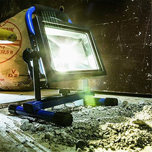 MCTECH® 50W Kaltweiß Blau Handlampe LED AKKU Arbeitsscheinwerfer Beleuchtung Outdoor Lampe Flutlicht - 6