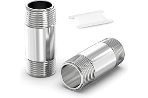 TAILONZ PNEUMATISK 304 rostfritt stål 1/4 tum hane x 1/4 tum hane BSP gänga 50 mm nippel gjutet rör direktrörsförlängningsbes