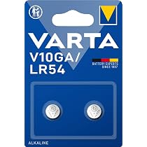 10 Batterie A Bottone Varta V10GA / LR54 / AG10 / 389 – 1.5V Alcaline, 70mAh