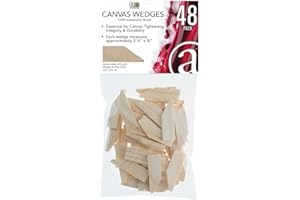 Art Advantage Canvas Wedges 48pc – Essential Canvas Wood Wedges for Tightening & Stretching Your Artwork Canvas, Perfect for Framing, Crafting, and Studio Use