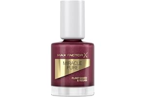 ‎MAX FACTOR Max Factor Miracle Pure Nail Colour, Fb. 373 Regal Garnet, veganer Nagellack, lang anhaltend, schnell trocknend, 12 ml