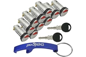 PRO-STYLING DESIGN FOR PERFECTION Zamek cylindryczny na klucz wtykowy przyczepa kempingowa STS system ZADI 10 x czerwony w zestawie z brelokiem pro-Styling