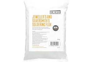 GENRISE Soldering Flux Jewellers and Silversmiths Solder Crystal Form Flux Powder 99.9% Pure - for Welding Gold, Silver, Platinum, Brass, Copper 200g