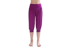 Hoerev Super Mou Modal Spandex Harem Yoga Pilates Femmes Capri Pantalon