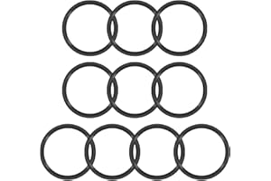 Othmro O-ring in gomma fluoruro, diametro 11 mm, diametro 9 mm, spessore 1 mm, guarnizione di tenuta, colore nero, confezione da 10