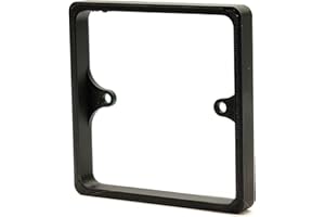 ALCHEMY COLLECTIVES Black 10mm 1-Gang Socket Spacer, Single Back Box Extender for UK Switches