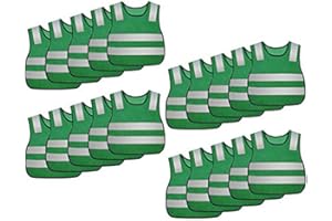 AIEOE Lot de 5/10/15/20 gilets de sécurité réfléchissants haute visibilité pour la course à pied, le cyclisme, le jogging