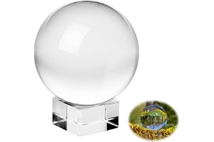 GBKDQQ Glaskula, kristallkula, 80 mm, K9, klar kula med stativ, glasboll, fotografi, klar, kristallkula för fotografering, ti