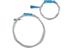 HIKPACKER 2 Stück Rohrreinigungsspirale Abflussreiniger, Reinigungsspirale Abfluss 5m x 5mm & 1,4m x 5mm Abflussreiniger Spirale Abfluss Rohrreinigung, Rohrreiniger Spirale für Waschbecken, Badewanne, WC