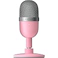 Razer Seiren Mini - USB Condenser Microphone for Streaming (Compact with Supercardioid Polar Pattern, Tiltable Stand, Integrated Shock Absorber) Quartz Pink