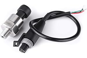 FYDUN Sensore Pressione, 1/8 NPT 5V Sensore Di Pressione Olio 100 PSI Trasduttore Di Pressione Aria In Acciaio Inossidabile Per Acqua, Olio, Carburante, Gas(100PSI)