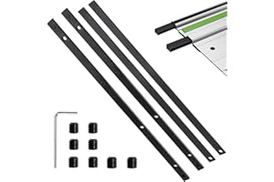 Yuiturt Rail de Guidage pour Makita Kit, 4Pcs Guide Rail Compatible pour Festool und pour Makita, Connecteur de Rail de Rideau